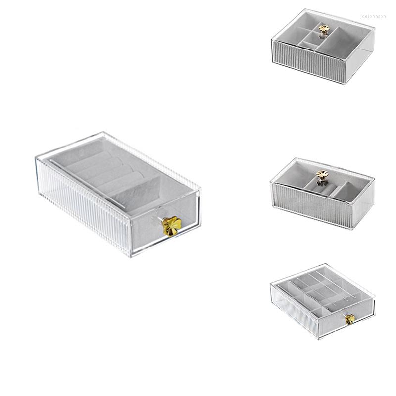 

Jewelry Pouches 1 Piece Box Transparent Necklace Earrings Storage European Style Eye Display 19.5 X 10.3 5.3Cm