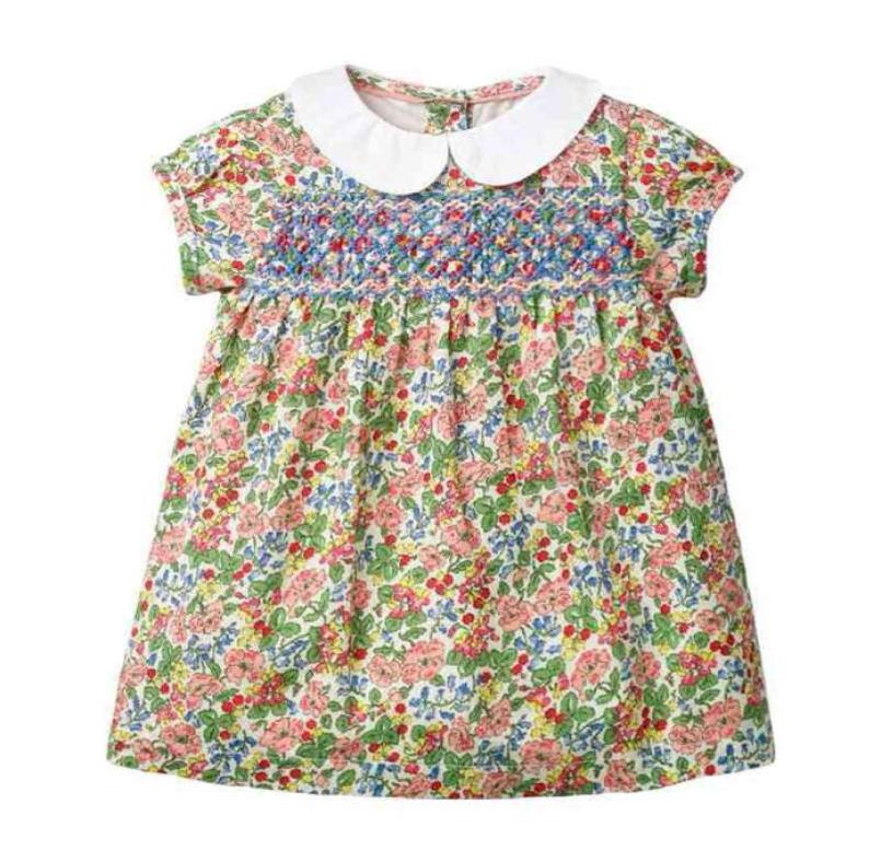 

Spain Kids Clothes Toddler Smocked Dresses for Girls Baby Peter Pan Collar Smocking Frocks Children Hand Made Embroidery Dress 2108948765, Blue green