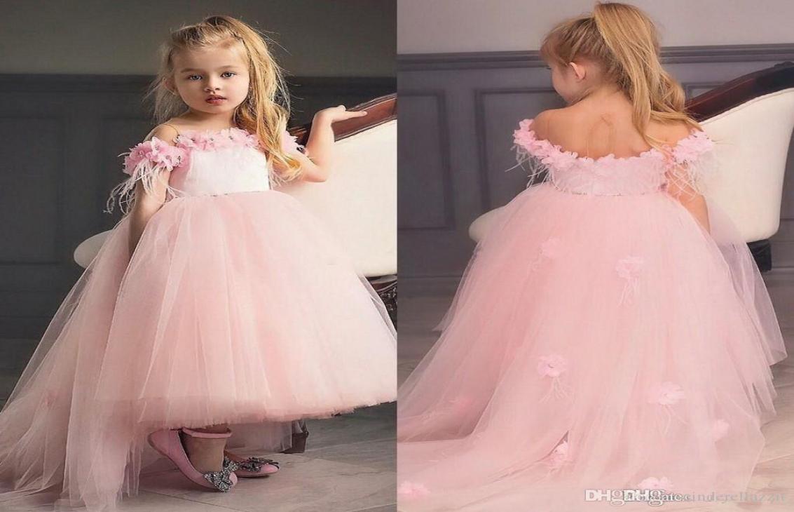 

Blush Pink Princess Flower Girls Dresses Beaded Appliques Girl Dress For Wedding Party Birthday Party Dresses Baby Pageant Gowns C5421126, Grape