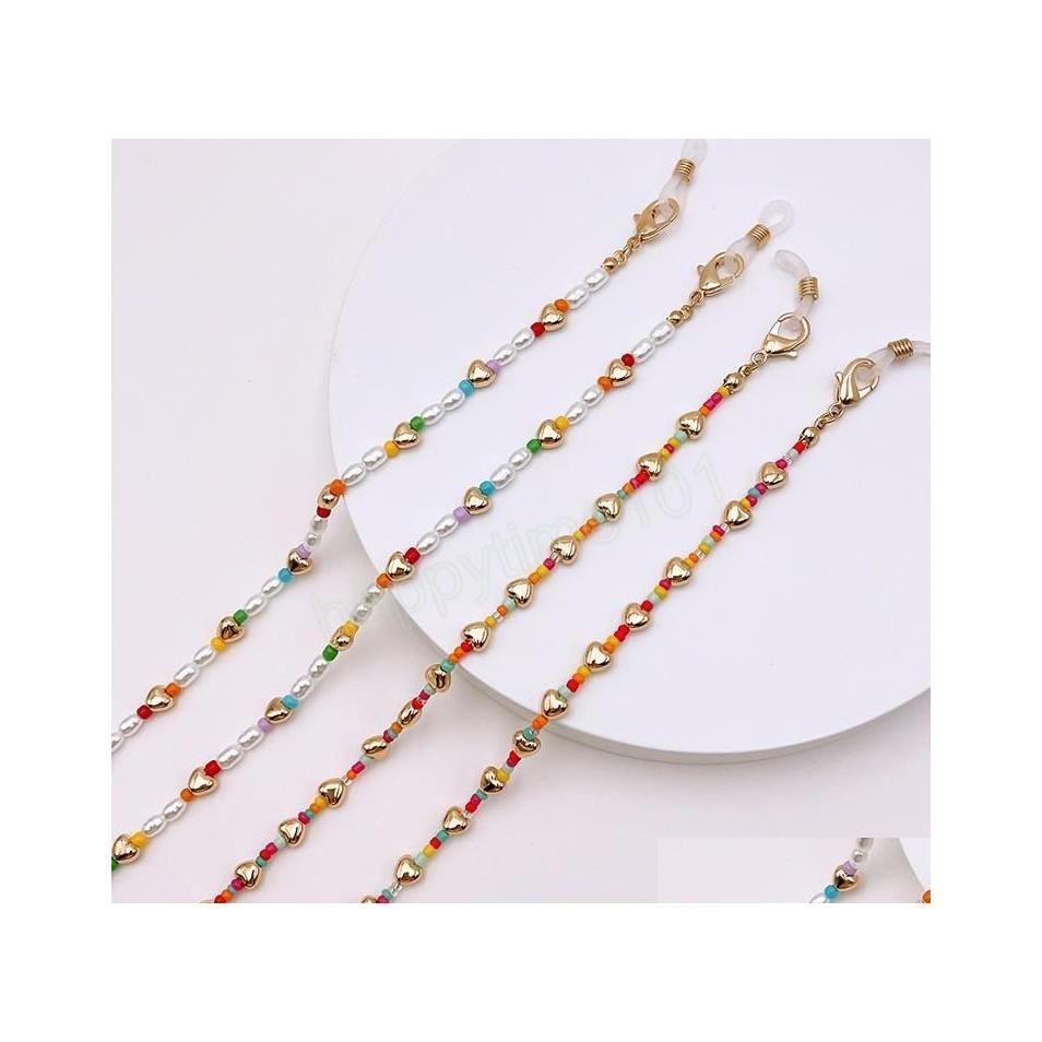 

Eyeglasses Chains Colorf Beads Pearl Heart Glasses Chain Lanyard For Women Sunglasses Geometric Neck Strap Jewelry Drop Delivery Fas Dhzgc