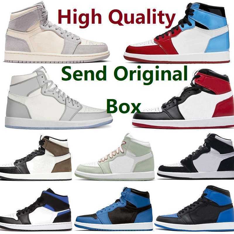 

Jorden 2023 1 With Box Basketball Shoes 1S Mens High UNC University Blue 1s Gold Top Mocha Cactus Jack Obsidian Banned Bred Toe Men Women Trainer Sports Sneakers 36-47, 16