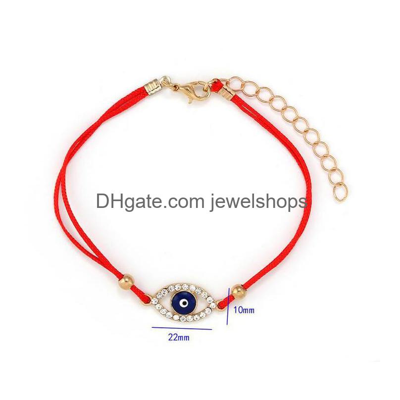 

Charm Bracelets Evil Eye Palm Braided Bracelet Cross Red Rope Woven For Women Men Wholesale Drop Delivery Jewelry Dhvxl
