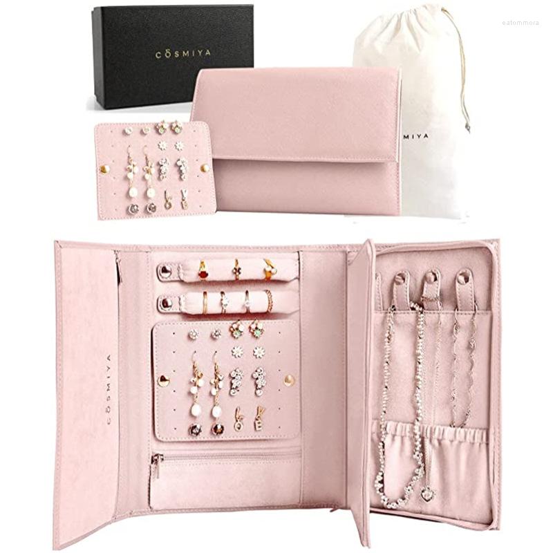 

Jewelry Pouches Wholesale Multifunctional Velvet Folding Ring Necklace Earrings Storage Bag Women's Fashion Accessories Travel