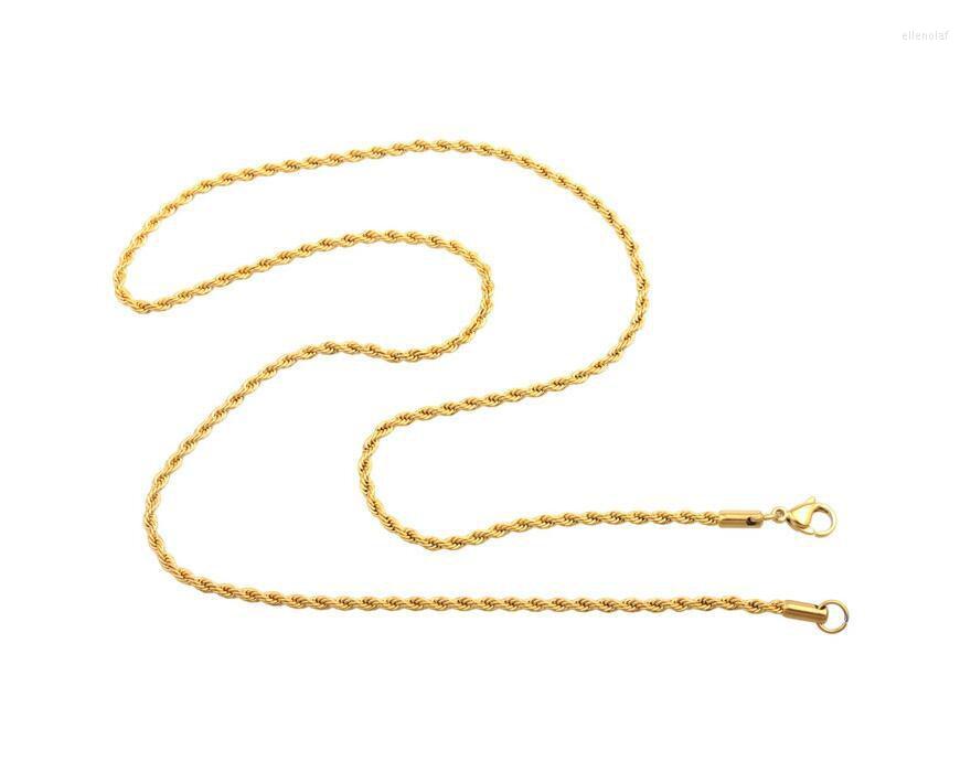 

Choker Chokers 1pcs Stainless Steel 50cm 4mm Twist Necklace Chain High Quality DIY Pendant Elegant Fahion Jewelry Unfading 2 ColorChokers