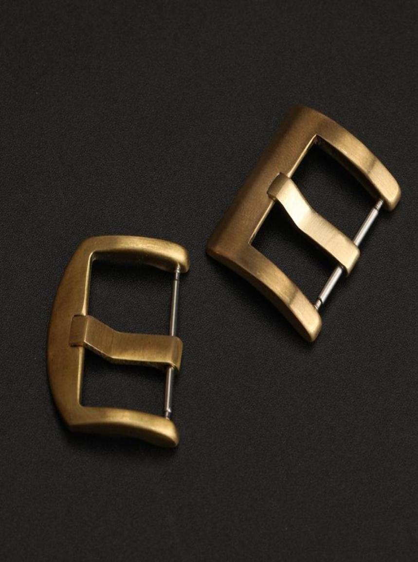 

Watch Bands CUSN8 Bronze Buckle 18 20 22 24 26MM Suitable Leather Strap Accessories3148048