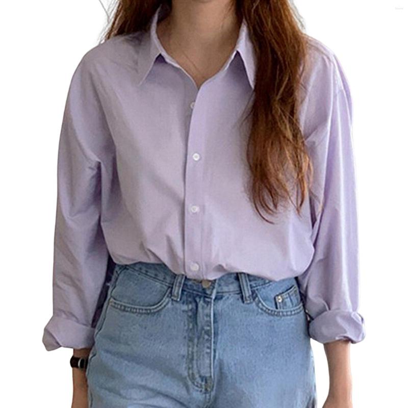

Women' Blouses Women' Button Down V Neck Shirts Casual Long Sleeve Breathable Blouse Tops For Shopping Dating Outing Purple NOV99