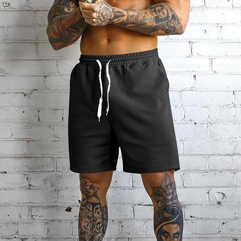 

Men's Shorts 13 1 Weather Mens Summer Solid Color Big Pockets Pants Pocket Drawstring Loose Casual Sports Running Straight, Black
