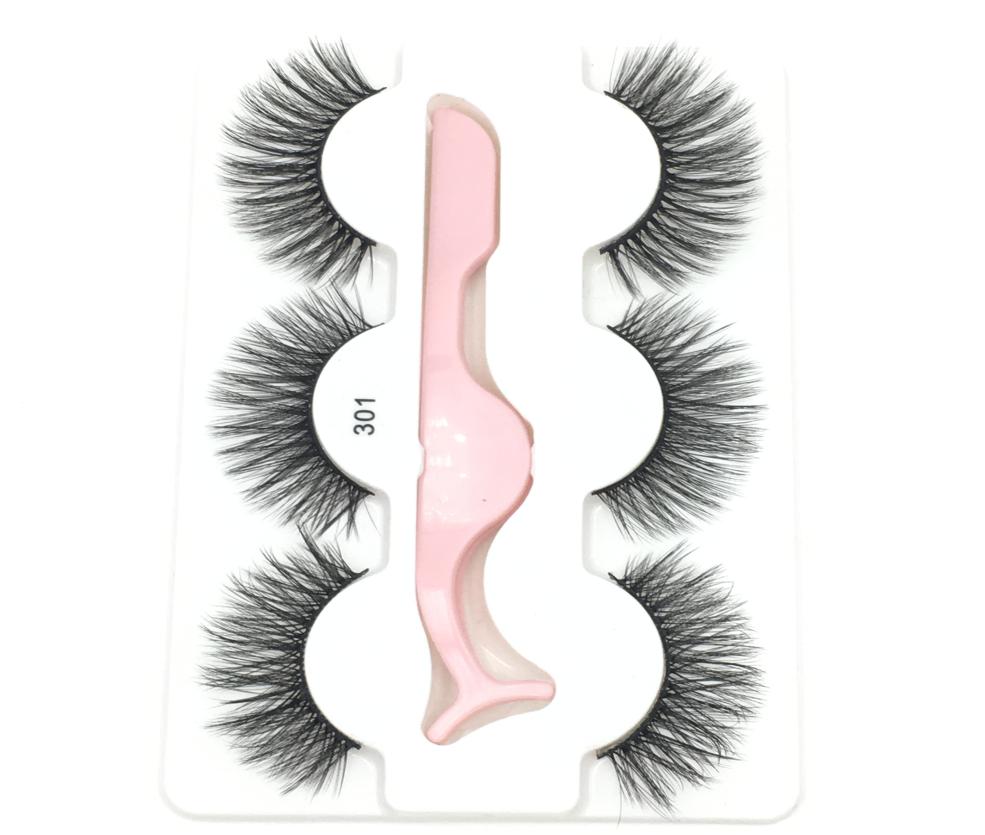 

3 Pairs 3D Handmade Fake Eyelashes Natural Long Thick Makeup False Eyelashes Cross Eye Lashes Faux Cils for Makeup Tools1812415