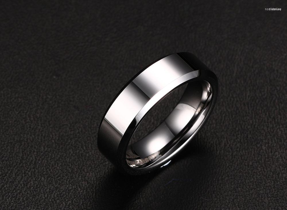

Wedding Rings EAMIOR Simple Trendy Tungsten Steel Men Ring Jewelry Engagement Accessory Polished Beautiful Band For Couples Lover
