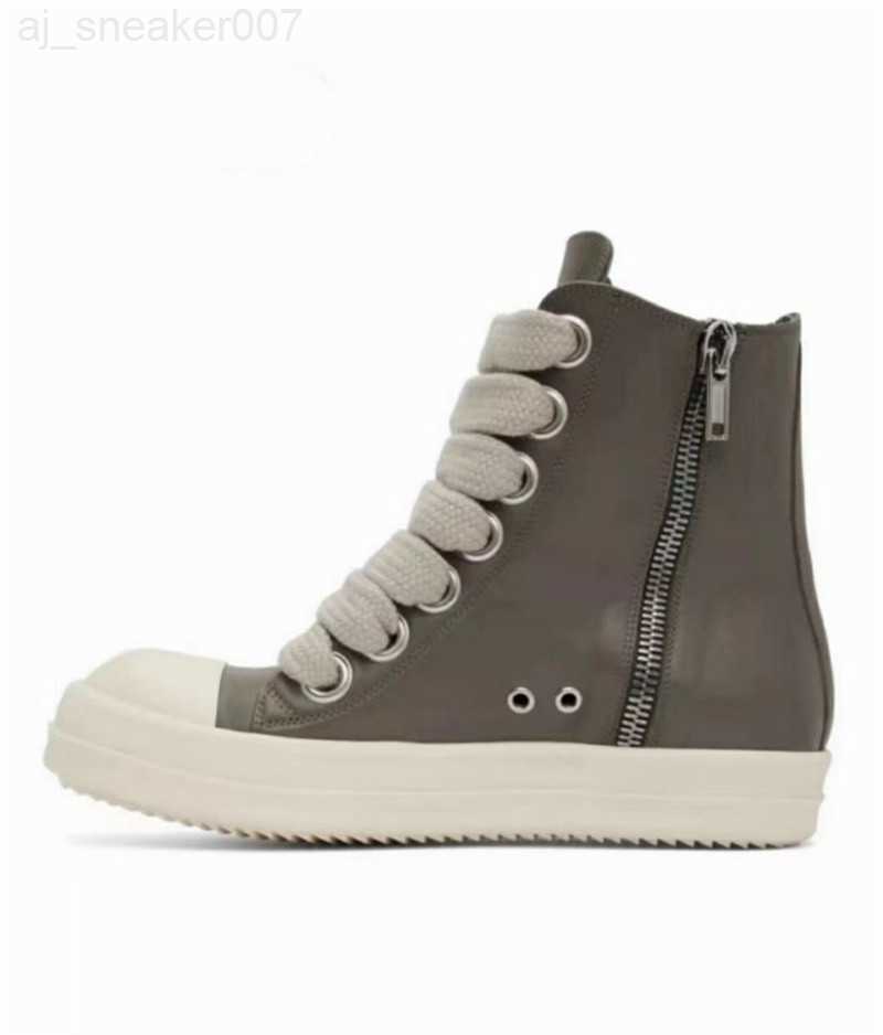 

Boots rick Designer boot Ankle Men owens shoe Unisex Shoes Fashion Sneakers Street Dancing Rock Canvas Lace Up High Top Women booties 74GF