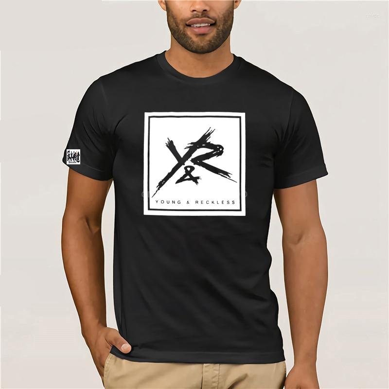 

Women's T Shirts Young Reckless Square Logo Men T-Shirt, Skyblue(men)
