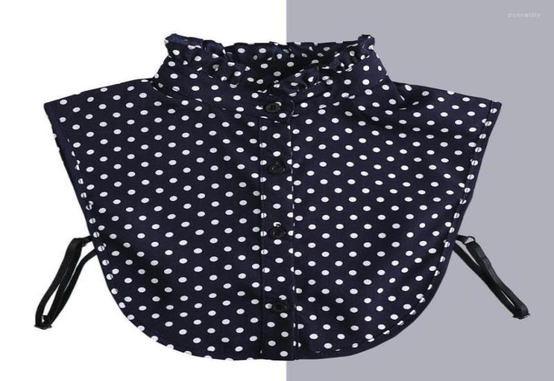 

Bow Ties Sitonjwly Women Polka Dots Fake Collar Laides Lapel Detachable Shirt Female False Necklace Dress Decor Donn226400954