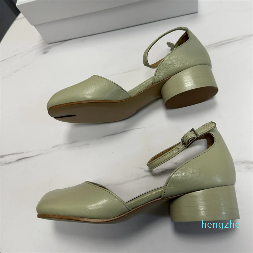 

Sandal Ballerina Shoes Designer Women Split Toe Sandals Leather Platform Mary Jane Dress Shoes, Colour 2