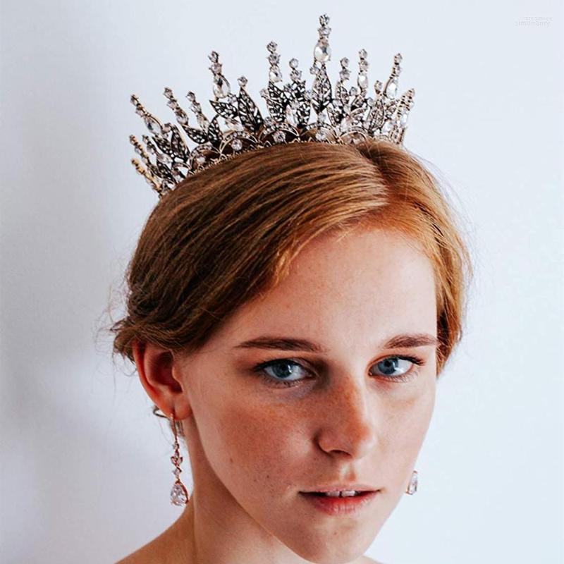 

Hair Clips Vintage Baroque Tiaras And Crowns Crystal Rhinestone Headbands For Women Girls Bride Noiva Wedding Diadem FORSEVEN