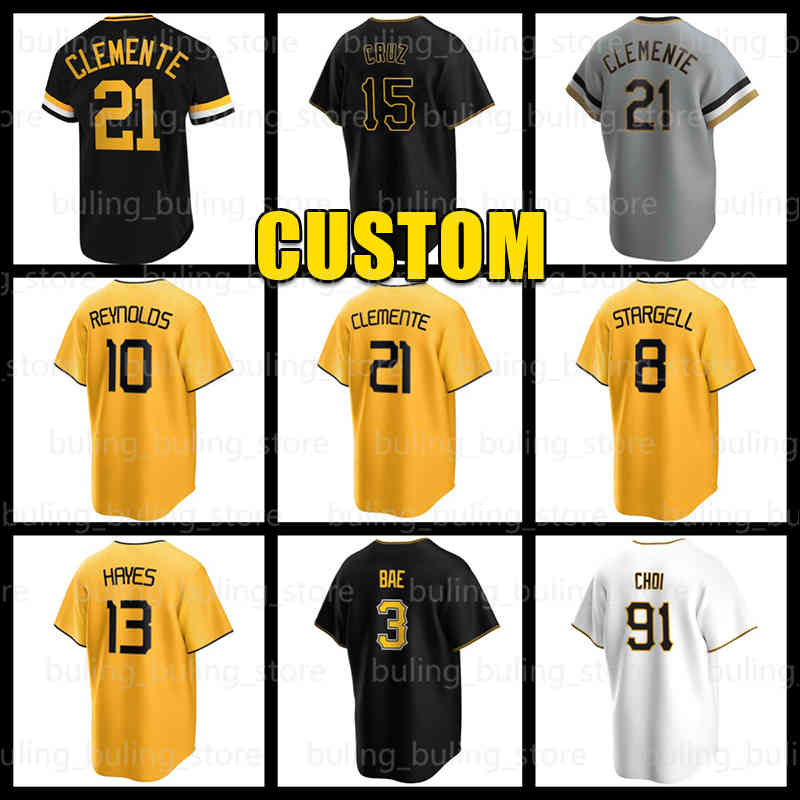 

Andrew Baseball Jersey McCutchen Oneil Cruz Roberto Clemente Pittsburghs Bryan Reynolds Willie Stargell KeBryan Hayes Pirates Henry Davis Dave Parker Barry Bonds, Men retro jersey(h d)