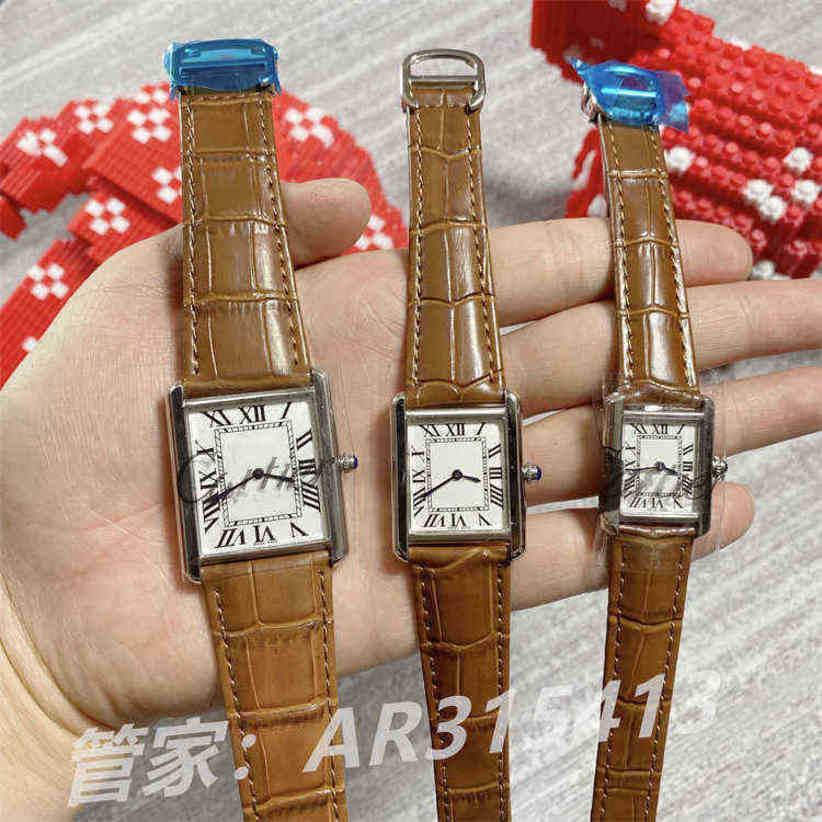 

luxury panthere watch for men santos wristwatches HH8R high quality n's Pikajia red same tank leisure quartz traceless, Tank golden brown
