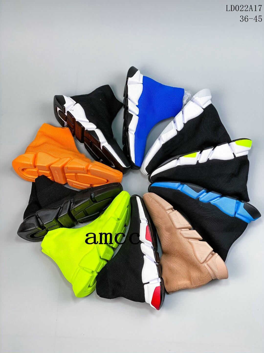 

Casual Shoes Sock Slip-On Sports Sneakers Top Boots Designer Paris Original Speed Trainer White Red Lime Green Trainer Runner Walking Men