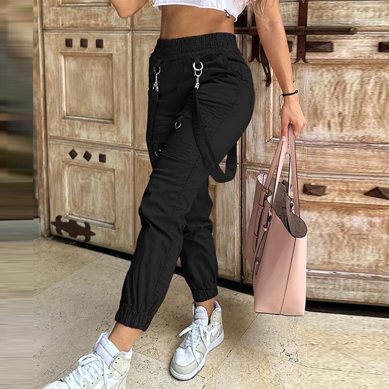 

Women' Pants Slim Vintage Y2k Streetwear Cargo Pink Female Sweatpant With Strap Jogging Trousers Women Elastic Waist Casual Baggy, 04 light green