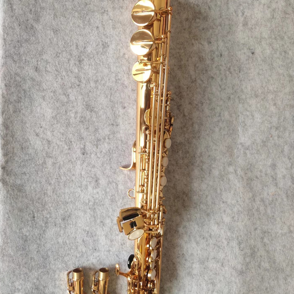 

Professional 475 Soprano Bb Tune lacquered gold brass Japanese craft manufacturing one to one carved pattern jazz instrument with accessories