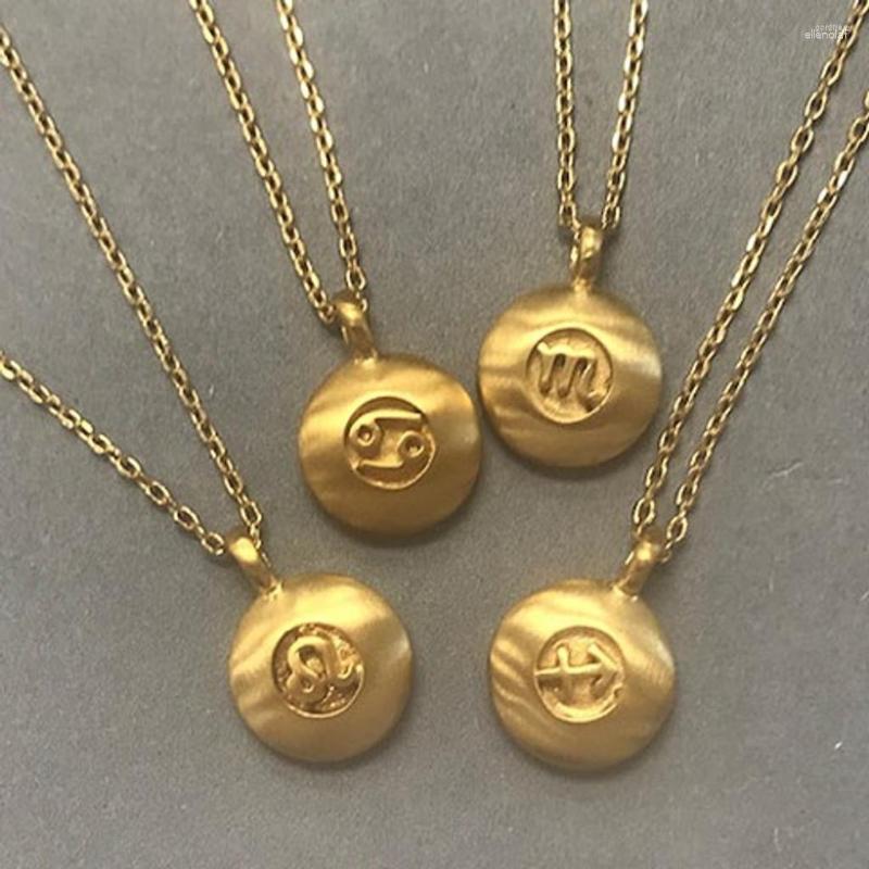 

Choker 12 Constellation Necklace For Women Stainless Steel Zodiac Collar Chain Vintage Jewelry Christmas Gift