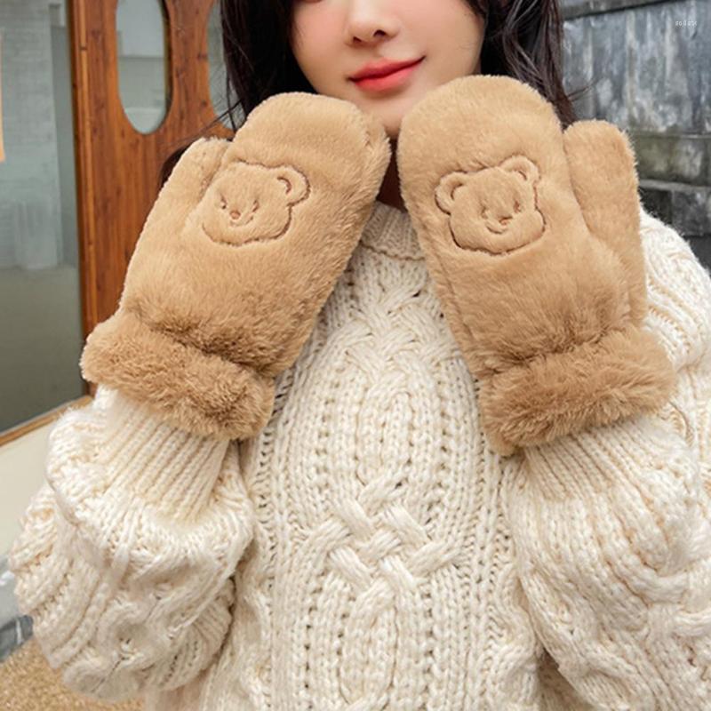 

Scarves 2Pcs/Set Scarf Wrap Gloves Gift Ladies Korean Style Girls Plush Mittens