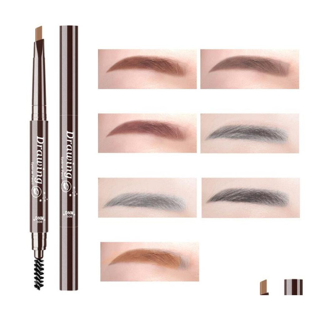 

Makeup Brushes New Health Eyebrow Pencil Cosmetics Tint Natural Long Lasting Paint Tattoo Waterproof Black Brown Eye Brow Set Beauty Dhmav