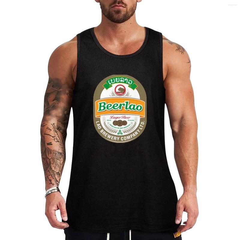 

Men' Tank Tops Beer Lao Top Vests Singlets For Men Male Vest, Black
