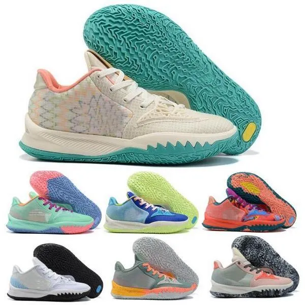 

Kyries Low Basketball Shoes 4 4s Kyrie Men Sneakers Bright Crimson Aquatone Keep Sue Fresh Dynasty White Laser Blue 2022 Top Lows Sports Trainers, Beige