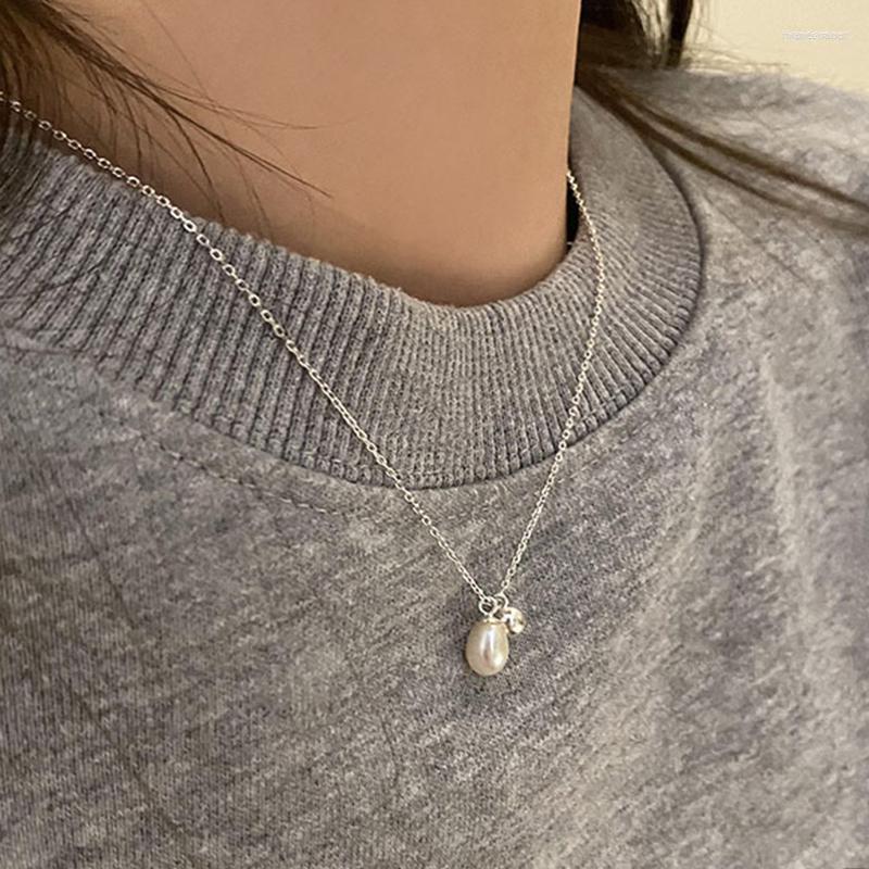 

Pendant Necklaces Sweet And Simple Pearl Collarbone Necklace Charming Women's Chain Ladies Fashion Year Jewellery Gift