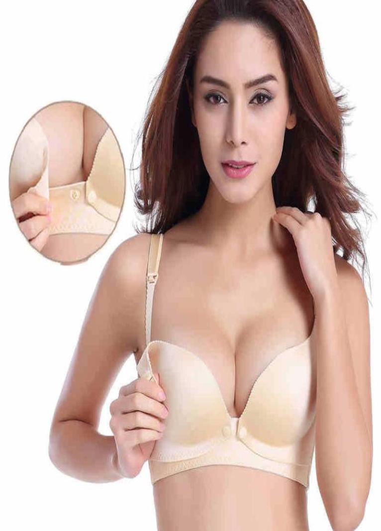 

Pregnant Woman Nursing Bra Women Intimates Clothing Unbuttoning Pregnant Women Underwear Before Gathering Wireless Large Size 193311053, Red