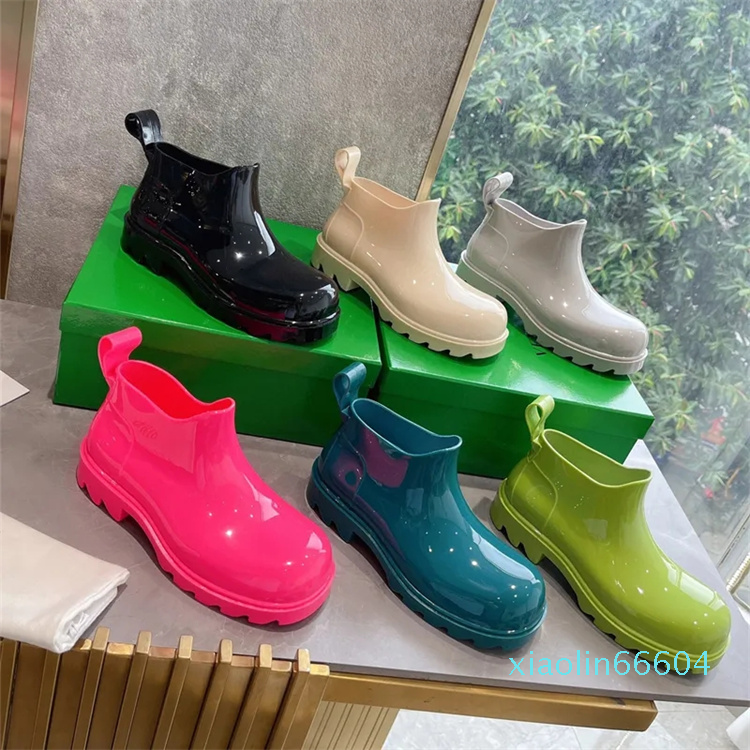 

Waterproof Rainboots Short Boots Thick Bottom Fashion Jelly Autumn, Blue