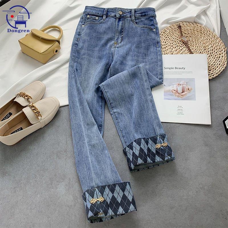 

Women' Jeans Curled Retro Cropped For Women' Straight Tube Loose Fitting Pipe Pants With High Waist And Slim Wide Leg, Black