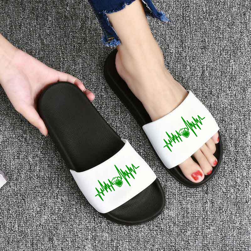 

Slippers Alphabet Bathroom Anti-slip Summer Women Thick Platform Beach Ladies Shoes Soft Sole Slides Sandals Leisure Men Indoor, 5570