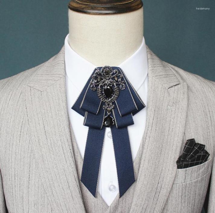 

Bow Ties 2022 Men Business Wedding Party Sweater Shirt Tie Cravat Accessory Women Elastic Band Groom Alloy Rhinestone Crystal Bowt6348590