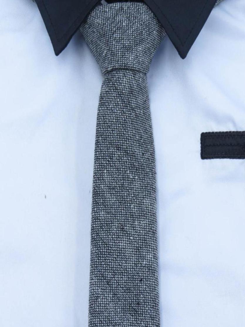 

Bow Ties Dark Grey Tie Men Necktie Set Gray White Bowties Cravat Pocket Square Stereoscopic Sense Wool Texture TieBow9075993