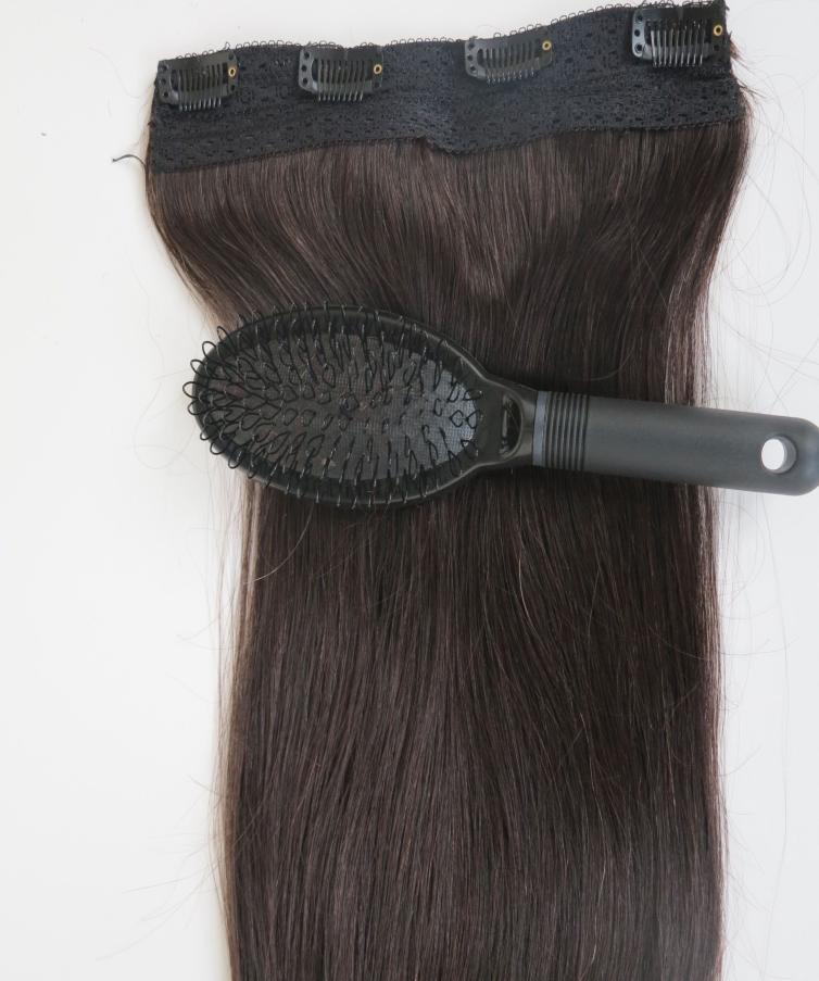 

80g 1pcsset Clip in Human Hair Extensions 20 20inch Brazilian Remy Straight Human Hair products Comb2659431