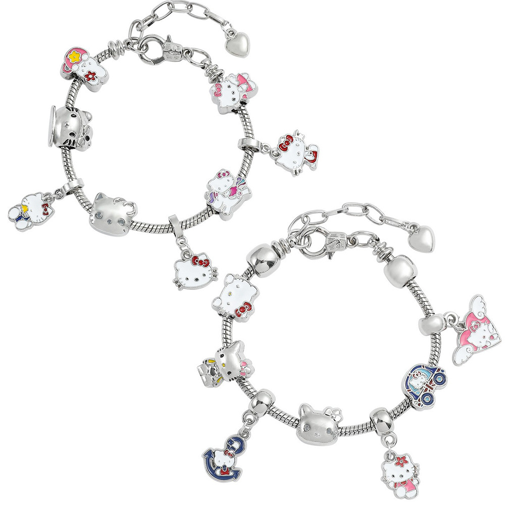 

Anime cats Bracelet Drip Oil Metal accesssory girls cute sweet student friend bracelet, Color #1