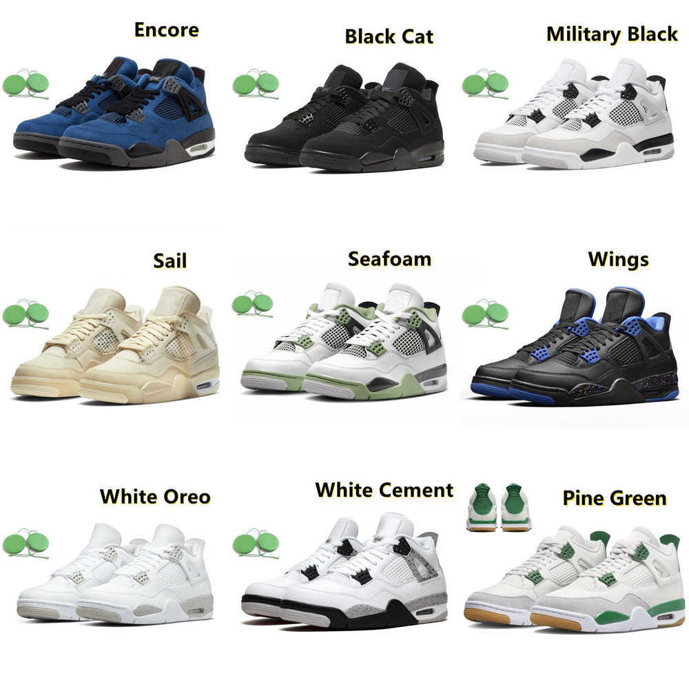 

Women Jumpman Men 4 4s BasketBall Shoes Thunder Bred Seafoam Military Black Cat Canvas Red Violet White Oreo Midnight Navy UNC Sail Infrared Trainers Sports Sneakers, Color#10