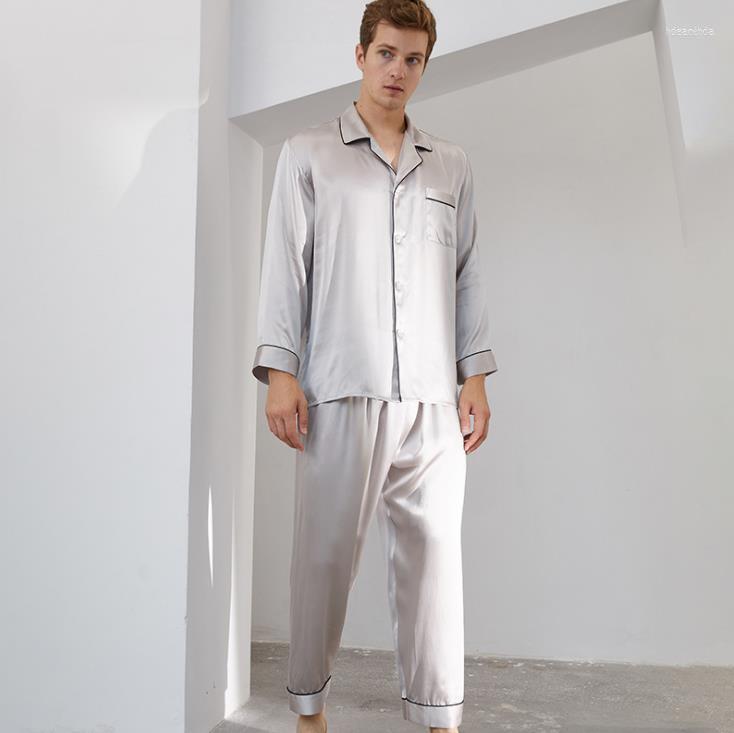 

Men's Sleepwear Men's Men's Luxury Silk Satin Pajamas Set Soft Long Sleeve Loungewear Men Full Body Pajama Nightwear