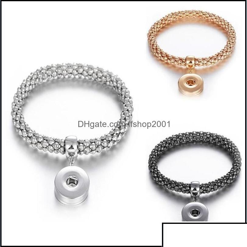 

Charm Bracelets Noosa Snap Bracelet Jewelry Sier Goldb Elastic Ginger Buttons Bangle Fit Diy 18Mm Snaps Classic Drop Delivery 2021 Dh Dhmek