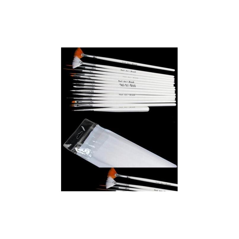 

Nail Brushes 15Pcs Set Art Decorations Brush Tools Professional Painting Pen For False Tips Uv Gel Polish Drop Delivery Health Beauty Dhlke