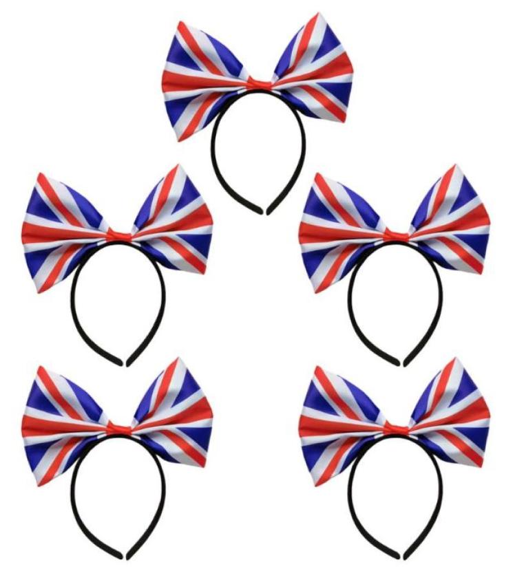 

Bandanas British Flag Headband Bow Headdress Hair Hairband Patriotic Jack Union Party Decorations Uk England Accessories QueensBan2382584