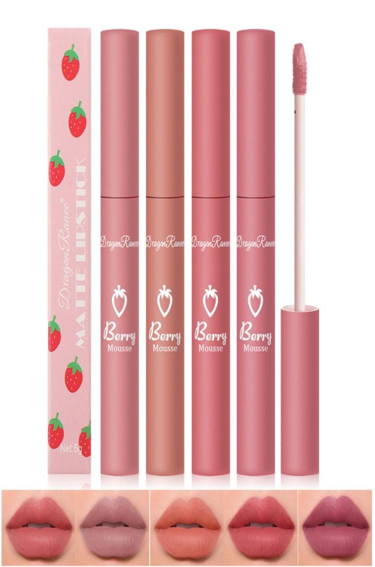 

Berry Mousse Matte Lip Gloss Waterproof Long Lasting Liquid Lipstick Strawberry Lips Makeup9391544, Red