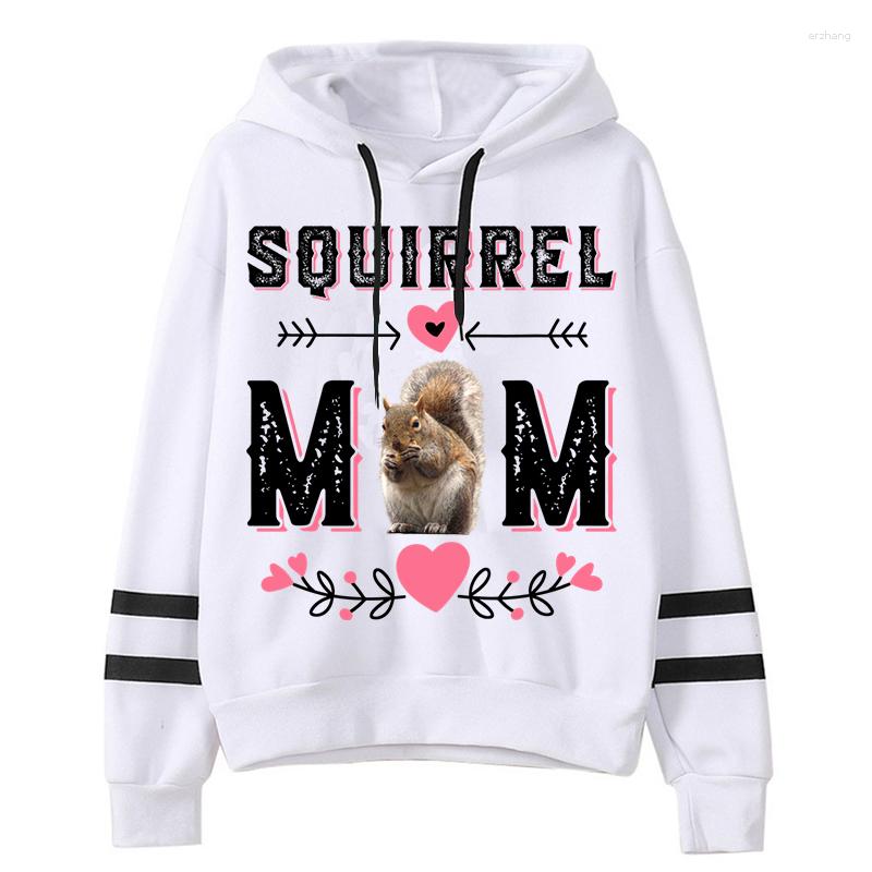 

Women's Hoodies Cute Squirrel Mother Women's Casual Fashion Fluffy Sweatshirt Vintage Ulzzang Oversized Hoodie Sweet Cartoon Clothes, Beige