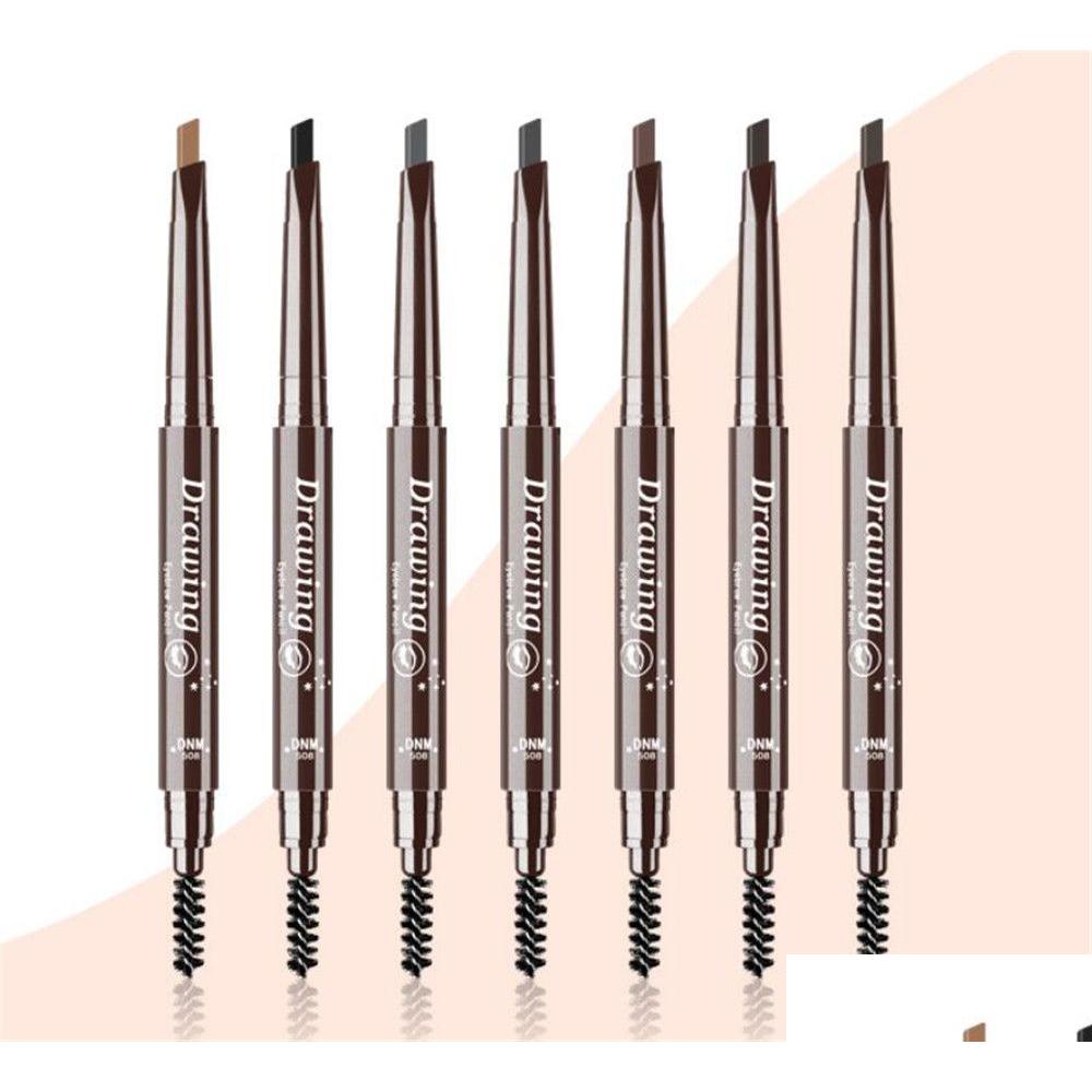 

Makeup Brushes Eyebrow Pencil Cosmetics Tint Natural Long Lasting Paint Tattoo Waterproof Black Brown Eye Brow Set Beauty Drop Deliv Dhbty