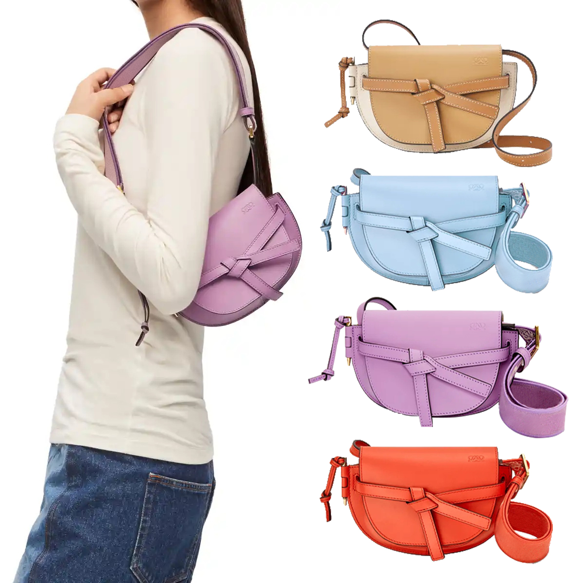 

2size Designer Gate Dual saddle Shoulder bag strap Wallets Genuine leather womens mens CrossBody bags Luxurys tote city handbag classic flap lady satchel Clutch bag, Brown+grey