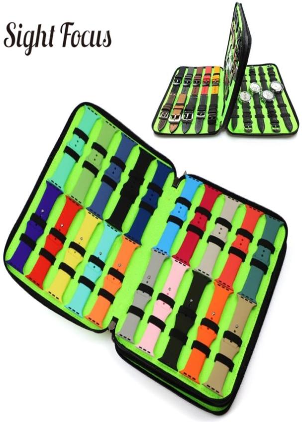 

40 Slot Felt Watch Organizer Box Watchband Storage Case for Apple Watch Band Box Pouch Watch Strap Organizer Holder Bag Durable 226858020
