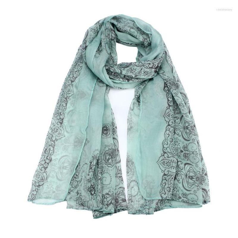 

Scarves YRRETY Chiffon Scarf Women Blue White Slik Female Designer Brand Ladies Shawl Foulard Femme Scarfs Spring Summer