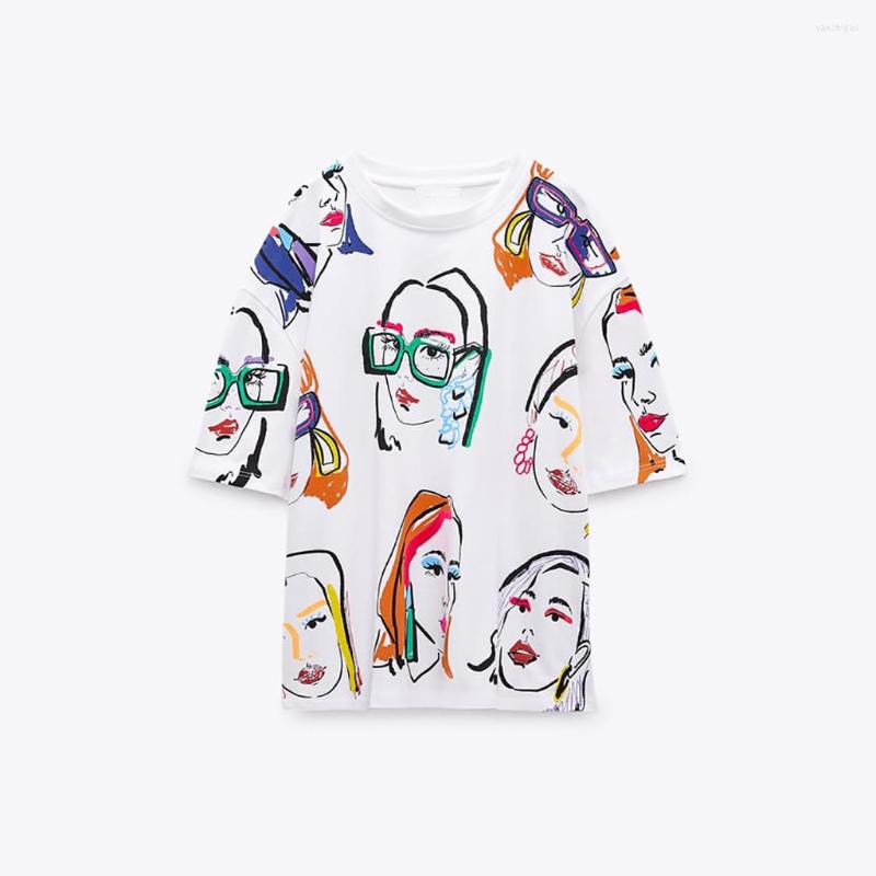 

Women's T Shirts Summer T-Shirts Women Cartoon Funny Fashion Clothing Graphic TShirt Top Lady Print Female Scrawl Graffiti Tee Mujer, Style 1