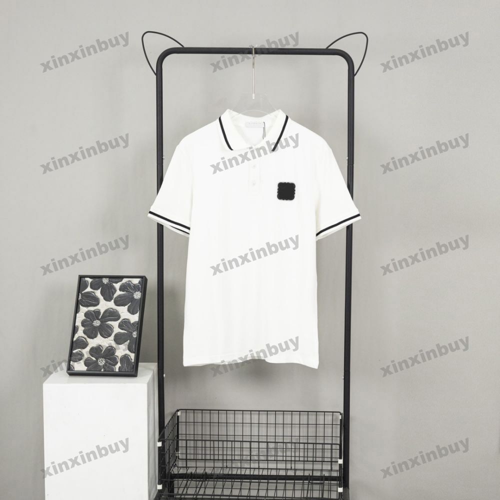 

xinxinbuy Men designer Tee t shirt 23ss Letter Flower Embroidery short sleeve cotton women yellow blue white XS-2XL, Black